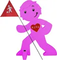 Produktbild: StreetBuddy Warnschild Warnfigur, Warnaufsteller, Warnschild für Kindersicherheit, (1 St)