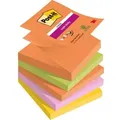 Produktbild: Haftnotiz Super Sticky Z-Notes Boost Collection 76x75mm 90 Blatt sortiert VE=5 Blöcke