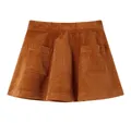 Produktbild: vidaXL Skaterrock Kinderrock mit Taschen Cord Cognac 92