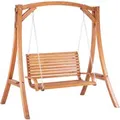 Produktbild: Beliani Gartenschaukel NOVARA Dunkler Holzfarbton 128x170x175