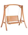 Produktbild: Trendy Gartenschaukel mit Gestell Akazienholz dunkelbraun für 2 Personen Novara