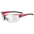 Produktbild: uvex sportstyle 612 VL - Sportbrille für Damen und Herren - mit selbsttönendem Visier - druckfreier Sitz & perfekter Halt - red matt/smoke - one size