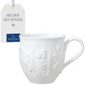 Produktbild: Villeroy & Boch - Toy’s Delight Royal Classic Becher mit Henkel, große Tasse mit Reliefmuster, Premium Porzellan, 0,5 L, weiß, 1 Stück (1er Pack)