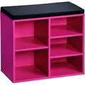 Produktbild: Kesper Schuhbank 15964, pink, aus Holz, 5 Fächer für 5 Paar, 51,5 x 48 x 29,5cm