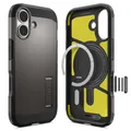 Produktbild: Spigen iPhone 17 Hülle [Spigen Premium Qualität] Tough Armor MagFit Case Handyhülle mit Kickstand Kompatibel mit MagSafe –Gunmetal