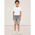Produktbild: Name It Jeansshorts NKMSILAS SLIM DNM L SHORT Baumwollmischung, Stretch, Umschlagsaum grau 116