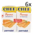 Produktbild: 6x Parmalat Panna chef al salmone Sahne Kochcreme creme mit Lachs 2x 125g