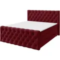 Produktbild: Boxspringbett - weinrot - H3 - 140x200 cm