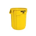 Produktbild: Rubbermaid Commercial Products BRUTE Mülleimer 76L Gelb – Schwerlast-Abfallbehälter mit Luftkanälen, robuster Kunststoff für Gastronomie Bauwesen Büro und Lager – FG262000YEL