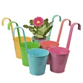 Produktbild: 6 x Blumentopf bunt Hängetopf Pastell Pflanztopf Hängetöpfe Blumen Topf Kräuter