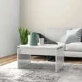 Produktbild: vidaXL Couchtisch Hochglanz-Weiß 68x50x38 cm Holzwerkstoff