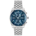 Produktbild: Boss Herren Armbanduhr Skytraveller Chronograph 1514216 Edelstahl, blau, 44mm