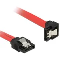 Produktbild: Delock SATA-Kabel SATA III -> SATA down St/0.50m Rot Clip