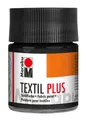 Produktbild: 17150005073 - Textil Plus schwarz 50 ml volldeckende Stoffmalfarbe für dunkle...