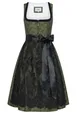 Produktbild: Nübler Dirndl Midi Damen - 2 teilig inkl. Kleid und Dirndl Schürze, Rocklänge 60cm - Moderne bayrische Tracht, Leo in Grün, Größe:34