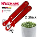 Produktbild: 2 x Westmark Hebeldosenöffner Columbus Dosenöffner Kapselheber  Rot