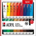Produktbild: Marabu Acrylfarben 1210000000201 Set Basic, 18 Farben je 36ml, in Tuben