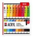 Produktbild: 1210000000201 - Acrylfarben Set Basic mit 18 x 36 ml Farbe auf Wasserbasis fü...