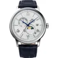 Produktbild: Orient Bambino Herren Automatik Uhr RA-AK0802S30B Sonne und Mond Silber Ziffe...