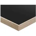 Produktbild: boho office® Schreibtischplatte, Tischplatte in Schwarz - 140 x 80 cm - 25mm stark - Multiplexkante schwarz 140 cm
