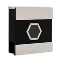 Produktbild: Briefkasten Edelstahl Hausbriefkasten Schwarz Zeitungsrohr Wandbriefkasten