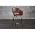 Produktbild: KAWOLA Thekenhocker ZAJA Barstuhl Sitzhöhe 65 cm Kunstleder cognac