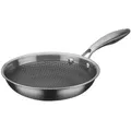 Produktbild: GSW Bratpfanne Inoxxa Black, Edelstahl, Metall, 1.2 L, ISO 9001, hitzebeständige Griffe, backofengeeignet, kratzfest, rostfrei, antihaftbeschichtet, energiesparend, Dreischicht-Material mit durchgängigem Aluminiumkern, optimale und gleichmäßige Wärmeverteilung bis zum Rand, antihaftversiegelte Wabenstruktur, schadstofffrei gemäß EU-Standards, Kochen, Pfannen, Bratpfannen