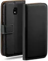 Produktbild: moex Handyhülle für Samsung Galaxy J5 (2017) Hülle Klappbar Book Case Schwarz 5,2 Zoll, Klapphülle Kartenfach Flip Cover Handytasche Leder Optik Schutzhülle