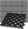 Produktbild: BigDean 20x Rasengitter Paddockplatte SCHWARZ 50x50 cm Reitplatzmatten Rasenmatten Rasenwaben Kiesgitter Parkplatzrasen 5 m²