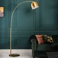Produktbild: Verstellbare Bogenlampe LOUNGE DEAL 205cm gold eleganrte Stehlampe Standleuchte