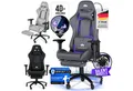 Produktbild: ELITESEATS Gaming-Stuhl Ergonomisch [TESTSIEGER] Kratzerfreie Rollen Atmungsaktiv (Gaming Sessel mit 4D-Armlehnen, Fußstütze), Ergonomischer Schreibtischstuhl 150 kg Belastbarkeit, Bürostuhl