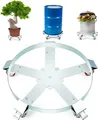 Produktbild: VEVOR Fassroller 250L Transportroller Kohlenstoffstahl Rollbrett Innendurchmesser Ø607mm Fasswagen mit 5 Universalrädern (2 mit Bremsen) Transportwagen zum Transport von Fass bis zu 567kg