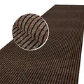 Produktbild: ANRO Schmutzfangmatte Mischa Teppich Läufer Meterware rutschfest & zuschneidbar | Indoor Outdoor Fußmatte Flur Gewerbe Büro Gastronomie Keller Mischa Braun 100x100cm