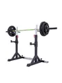Produktbild: ATLETICA Free Stands Squat Rack | Kompakter Kniebeugenständer | Höhenverstellbar 113-163 cm | 33 kg leicht | Bis zu 250 kg belastbar | 1 Paar | Mit Notablagen