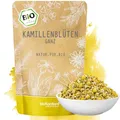 Produktbild: bioKontor – BIO Kamillenblüten 100g – ganze Kamillenblüten getrocknet ganz lose – deutsche Handabfüllung – Kamillentee lose bio – 100% naturrein – Kamillentee Blüten – kontrolliert biologischer Anbau