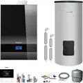 Produktbild: Buderus GB192i.2 Logaplus Gas-Brennwert Paket W50(E) schwarz mit Regelung BC400, RC220 und Edelstahl-Warmwasserspeicher ESU200 - 15 kW - 7739621174