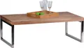 Produktbild: WOHNLING Couchtisch GUNA Massiv-Holz Akazie 120 cm breit Wohnzimmer-Tisch Design dunkel-braun Landhaus-Stil Beistelltisch