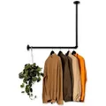 Produktbild: RSR Hangers Kleiderstange Kleiderstange Garderobe Industrie Design für Ecke Wand Decke L-Form 70 cm x 50 cm
