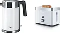 Produktbild: Graef Toaster TO 61 | 2-Schlitz-Toaster | Weiß | 888W | Edelstahl/Kunststoff | Bräunungsregler | Brötchenaufsatz