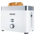 Produktbild: Graef TO 61 Weiss Toaster wärmeisoliertes Gehäuse 1.000 Watt Auftaufunktion
