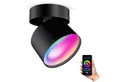 Produktbild: SSC-LUXon LED Aufbaustrahler SAMU Decken Aufbauspot schwarz mit Smart GX53 LED 6W RGB, Smart