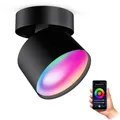 Produktbild: SAMU Decken Aufbauspot schwarz Smart GX53 LED 6W RGB Aufbaustrahler dimmbar