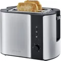 Produktbild: Severin AT 2589 Toaster mit Brötchenaufsatz Edelstahl (gebürstet), Schwarz