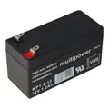 Produktbild: Multipower MP1.2-12 Blei Akku mit 4,8mm Faston Steckkontakten mit VDS Zulassung Abmessungen 97,00x43,00x53,00mm