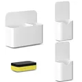 Produktbild: Fousenuk 3 Stück stiftehalter magnetisch, magnetischer stifthalter mit schwamm, Marker Halter Pen Container, Stifthalterung, Markerhalterung für Kühlschrank, Whiteboard, Schließfach (Weiß)