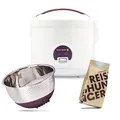 Produktbild: REISHUNGER Reiskocher & Dampfgarer mit Keramikbeschichtung Starterset (10-teilig) inkl. Dämpfeinsatz, Löffel, Messbecher, 8-teiligem Reisset & Edelstahl Reiswaschschüssel