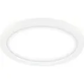 Produktbild: Slim LED Deckenleuchte Ø19 cm flach, 12W, 1400 lm, Neutralweiß, Backlight, Weiß - Weiß