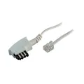Produktbild: S/CONN maximum connectivity TAE F-Stecker/Western-Stecker 6/4 Siemens weiß 3m