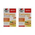 Produktbild: 2 x Doppel Herz Curcumin 750mg & Vitamin D3 1000 30 Kapseln - KOSTENLOSER...