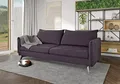Produktbild: S-Style Möbel 3-Sitzer Sofa Azalea mit Schwarz Metall Füßen aus Luxusmicrofaser, mit Wellenfederung